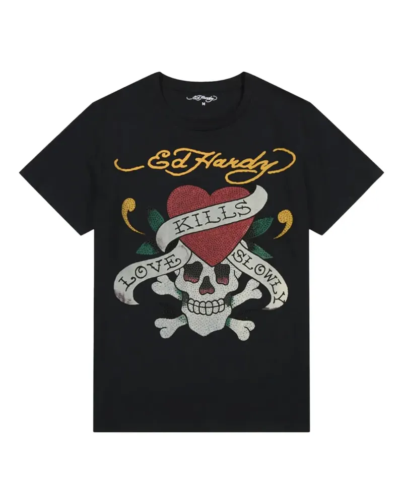 Ed Hardy skull T-shirt - Schwarz Schwarz