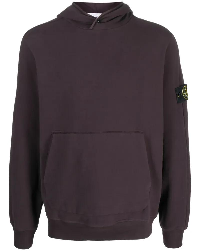Stone Island Hoodie mit Kompass-Patch - Violett Violett