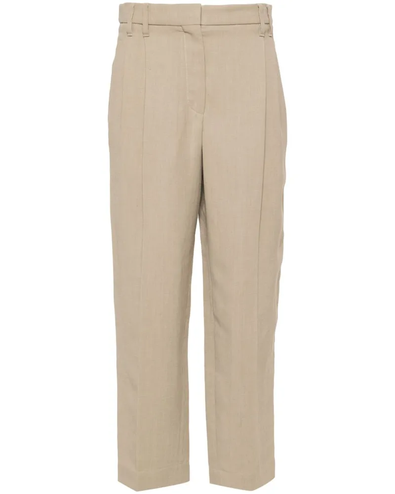 Brunello Cucinelli Tapered-Hose im Cropped-Design - Nude Nude