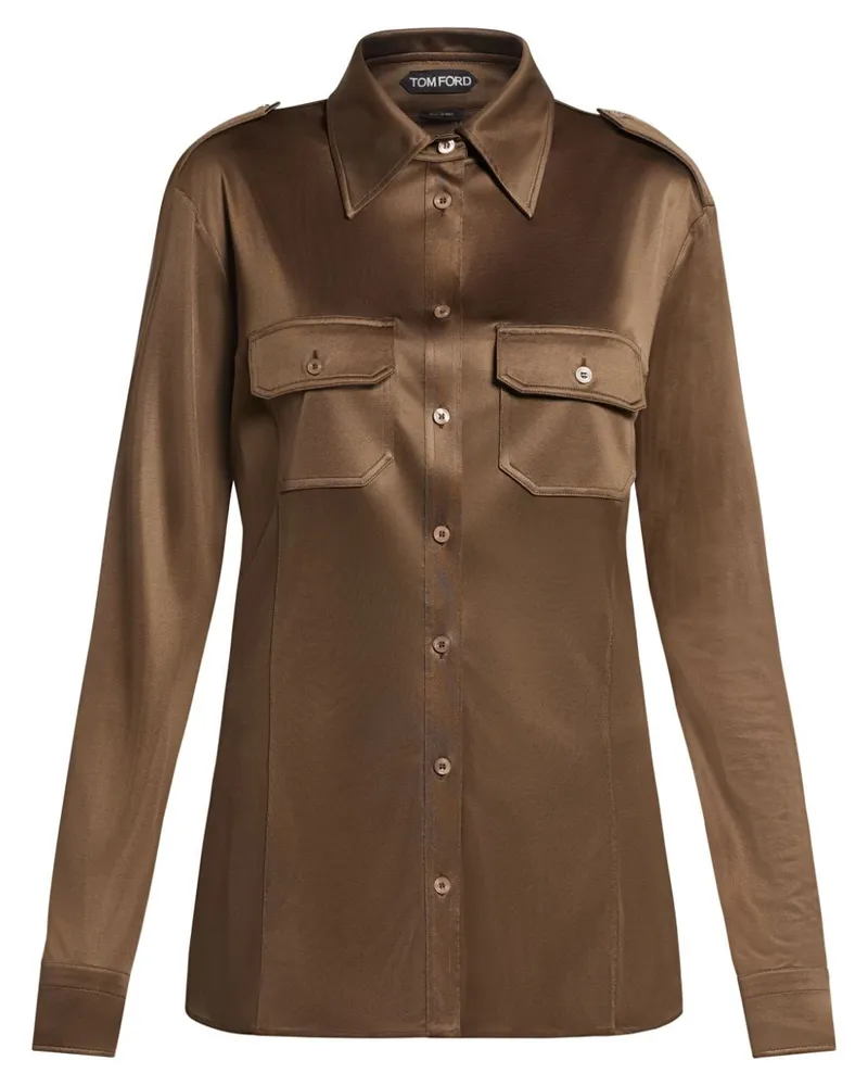 Tom Ford Shimmey Hemd - Braun Braun