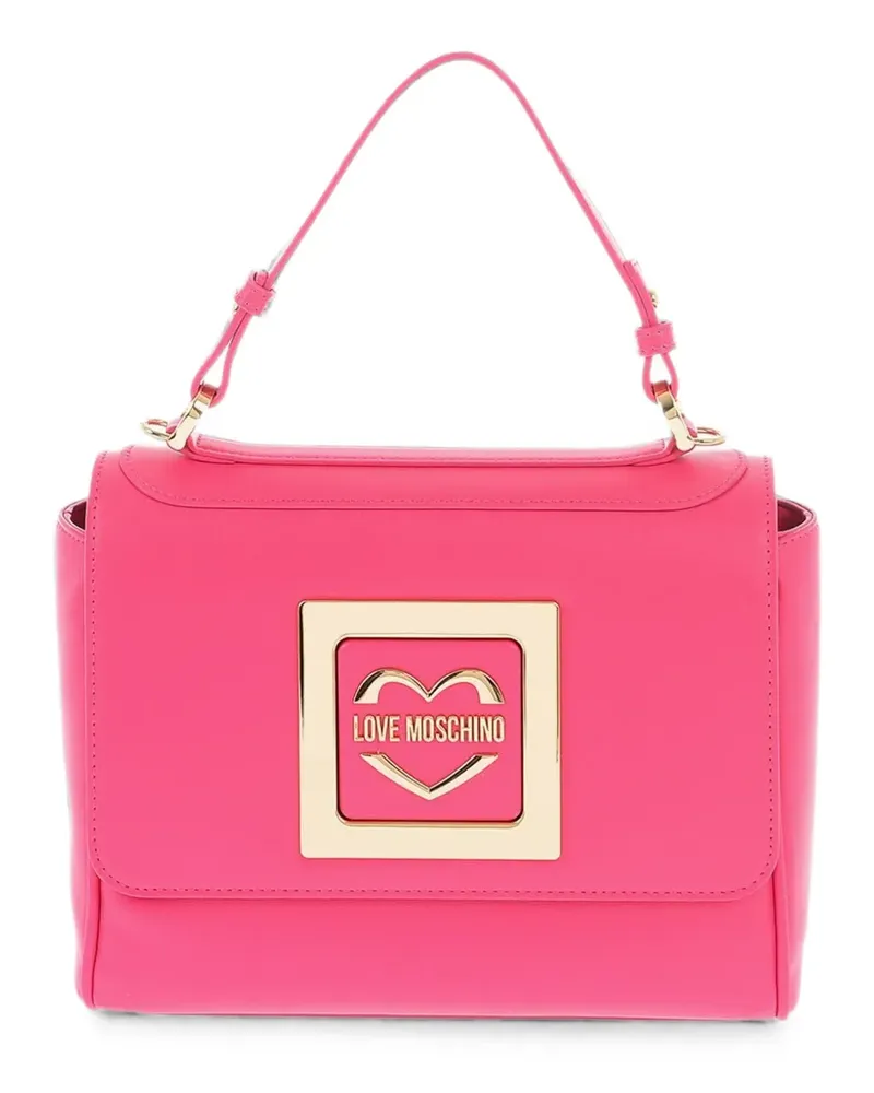 Moschino logo-plaque tote bag - Rosa Rosa