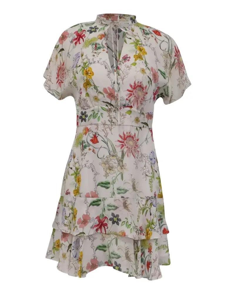 Parker Stufenkleid mit Blumenprint - Weiß Weiß