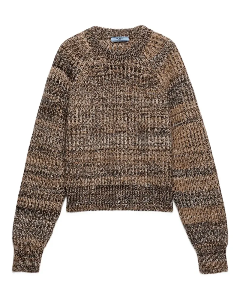 Prada Gerippter Strickpullover - Braun Braun