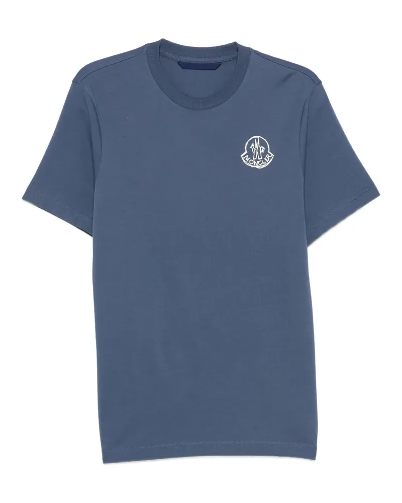 Moncler logo-print T-shirt - Blau Blau