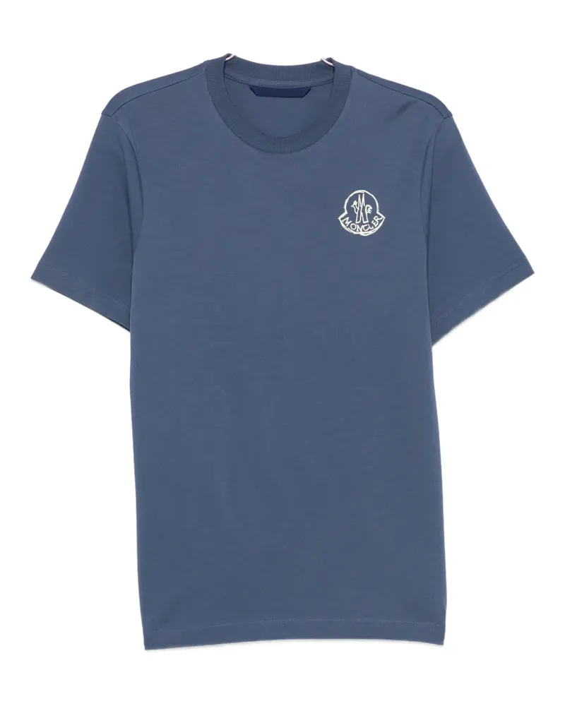 Moncler logo-print T-shirt - Blau Blau