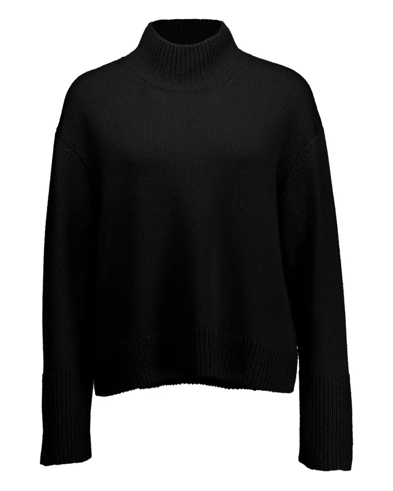 ALLUDE Pullover mit Stehkragen - Schwarz Schwarz