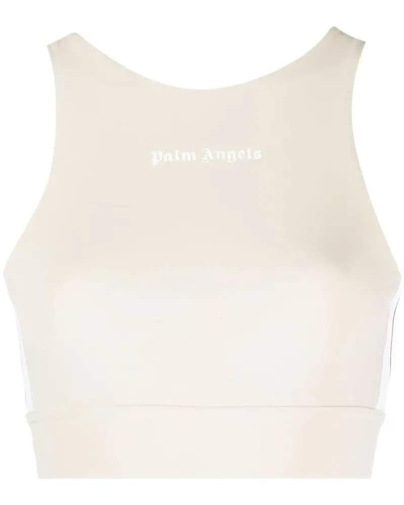 Palm Angels Cropped-Top mit Logo-Print - Nude Nude