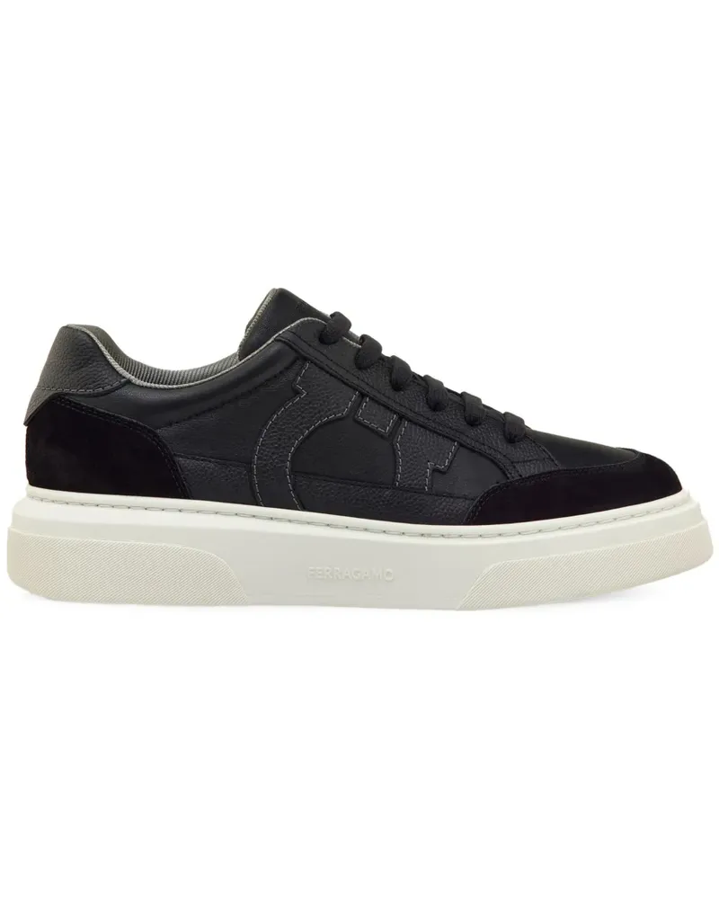 Ferragamo Sneakers mit Gancini-Verzierung - Schwarz Schwarz