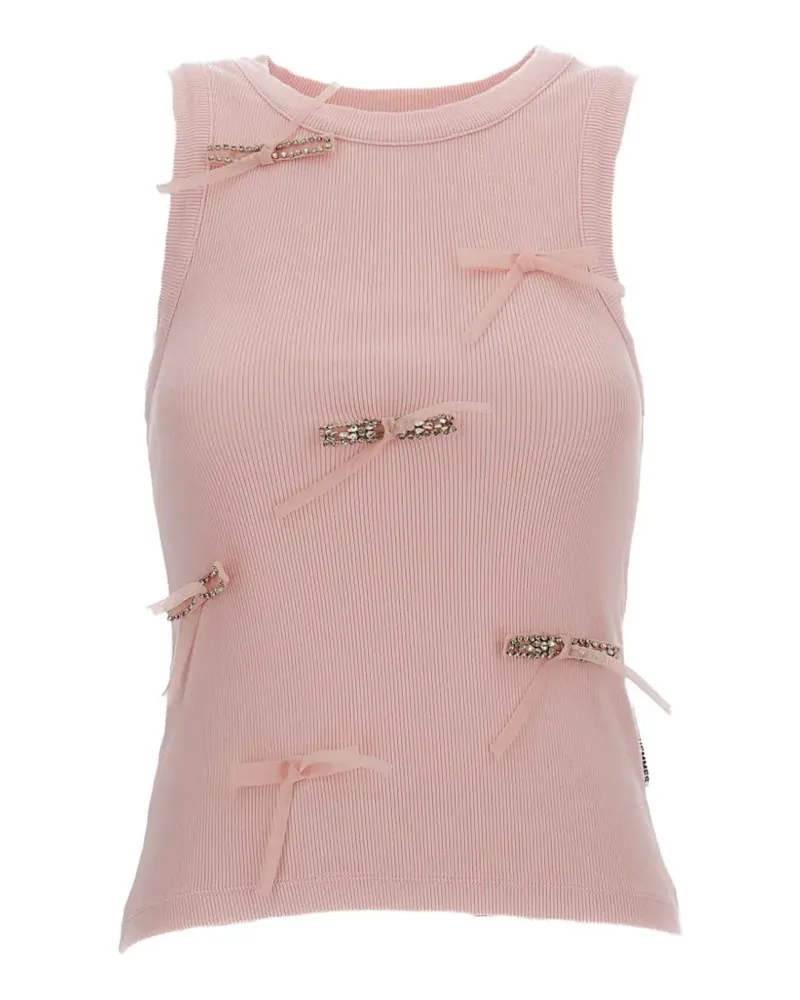 Des Phemmes ribbon embellishment top - Rosa Rosa