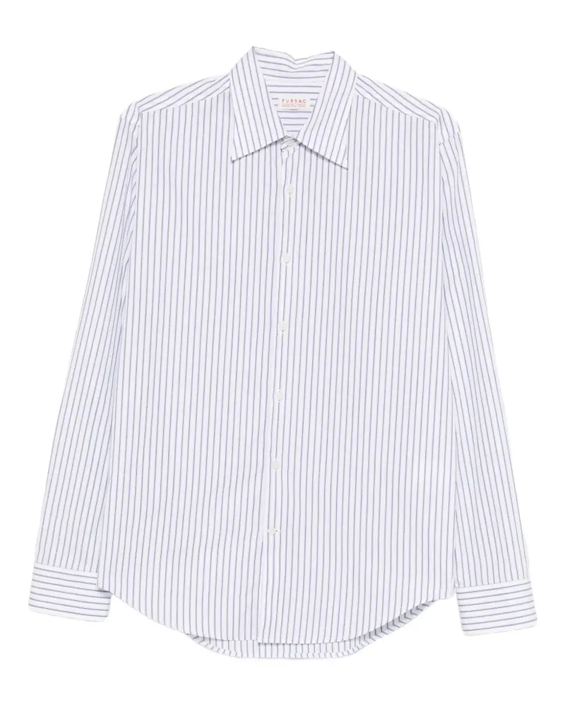 FURSAC Gestreiftes Hemd - Weiß Weiß