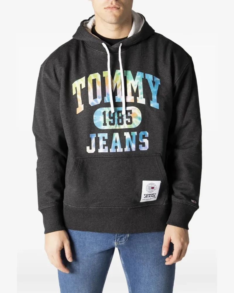 Tommy Hilfiger TieDye 1985 Hoodie mit Logo-Print - Grau Grau