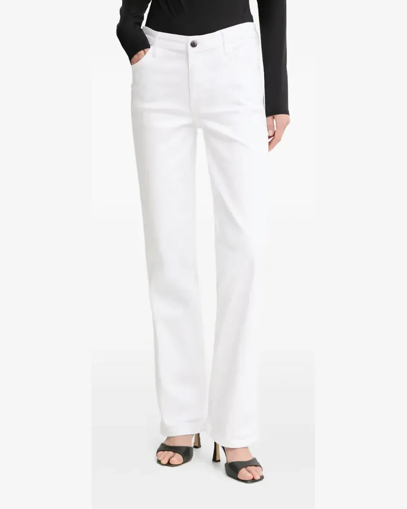 Guess logo-patch straight-leg jeans - Weiß Weiß
