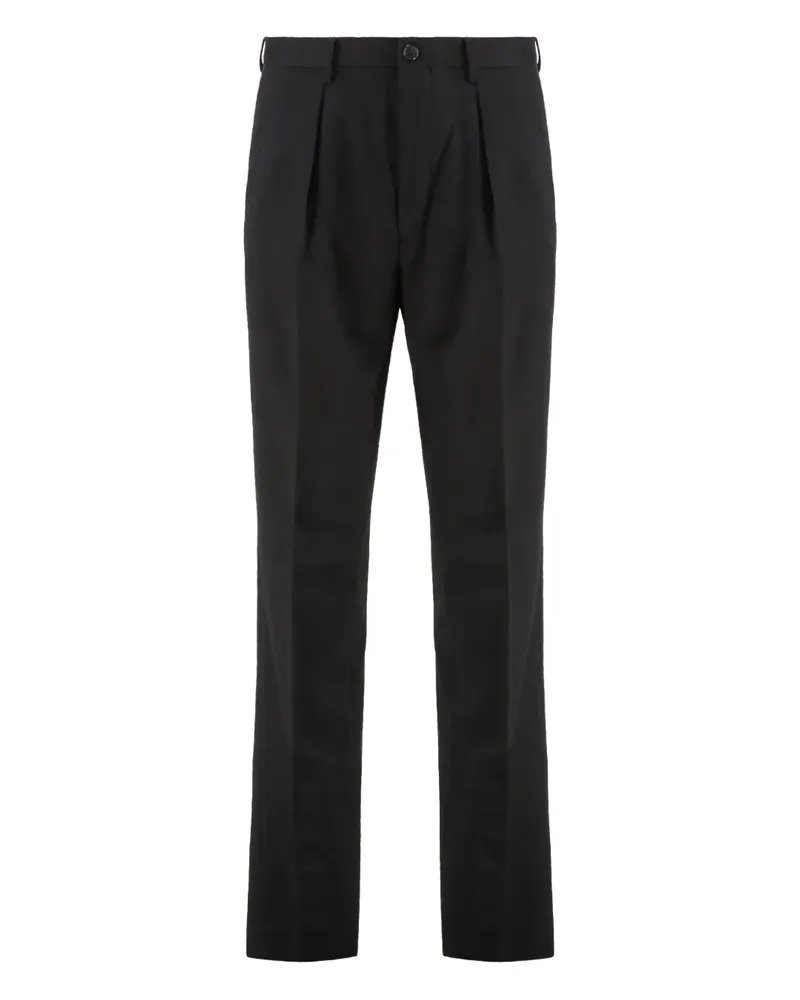 Slowear pleated cotton trousers - Schwarz Schwarz