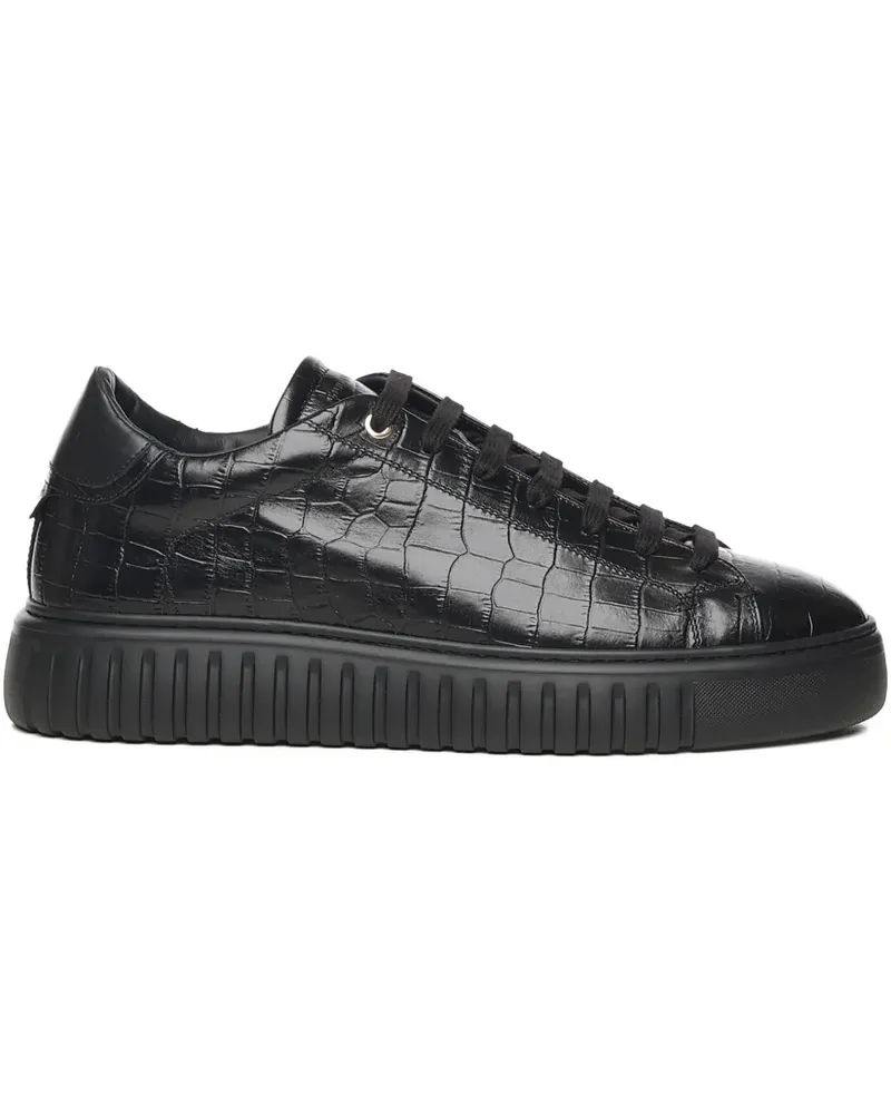 Giuliano Galiano Sneakers mit Kroko-Optik - Schwarz Schwarz