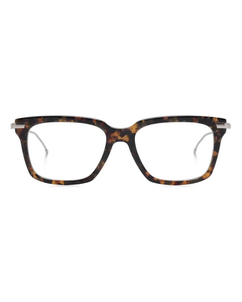 Thom Browne Eckige Brille in Schildpattoptik - Braun Braun