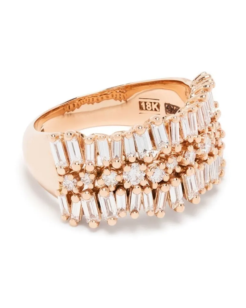 Suzanne Kalan 18kt Rotgoldring mit Diamanten - Rosa Rosa