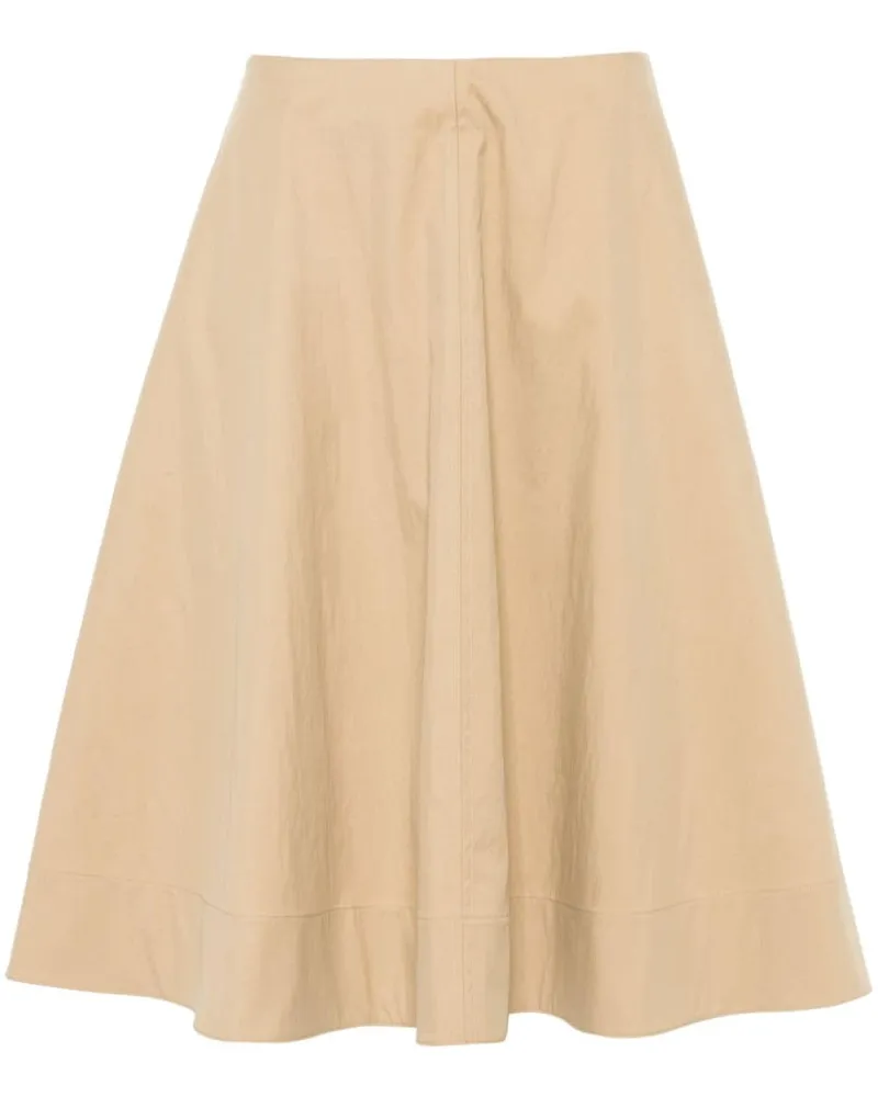 KHAITE Renta Midirock aus Twill - Nude Nude