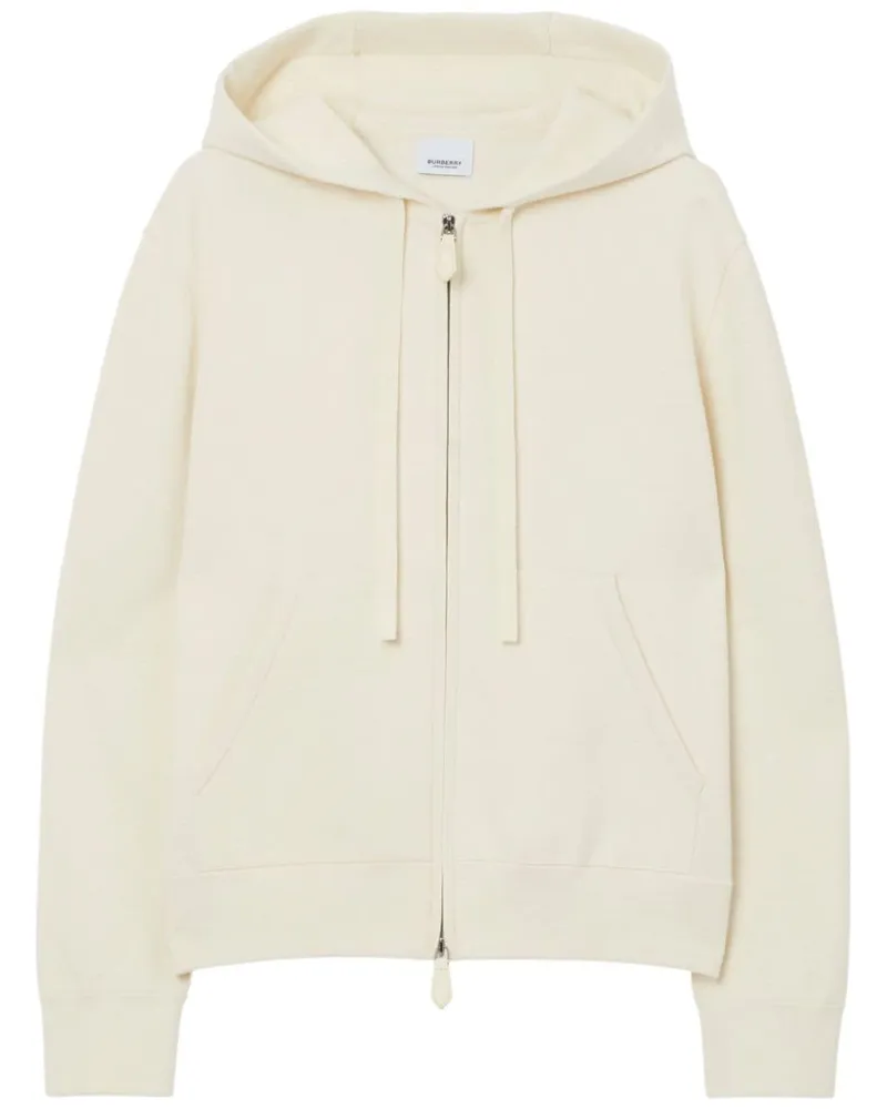 Burberry Kapuzenjacke mit Kordelzug - Weiß Weiß