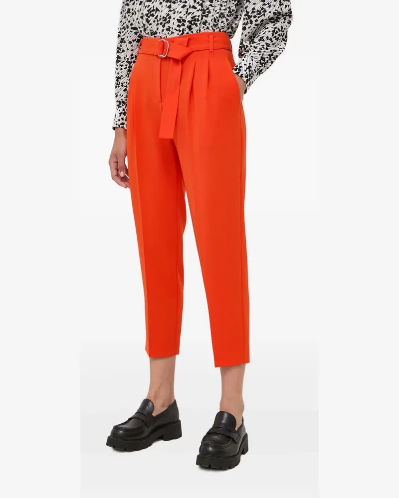 HUGO BOSS Cropped-Hose mit Bundfalten - 821 ORANGE 821