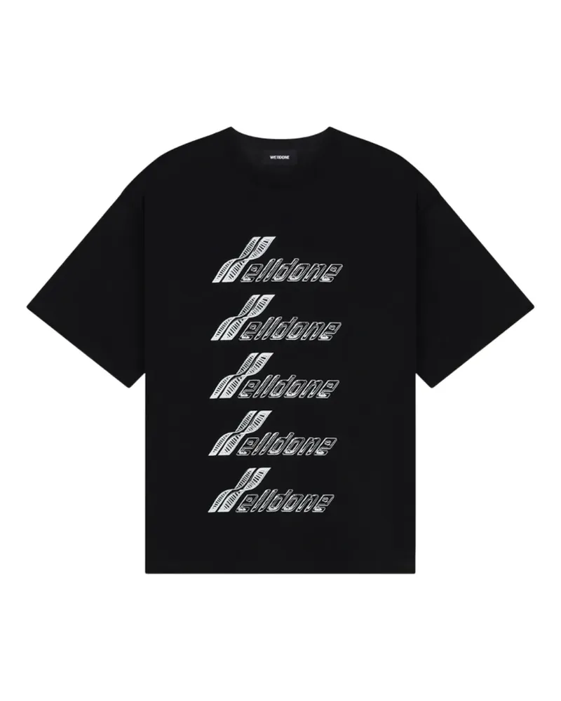 WE 11 DONE logo-print T-shirt - Schwarz Schwarz