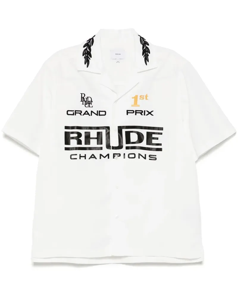 RHUDE Champions Hemd - Weiß Weiß