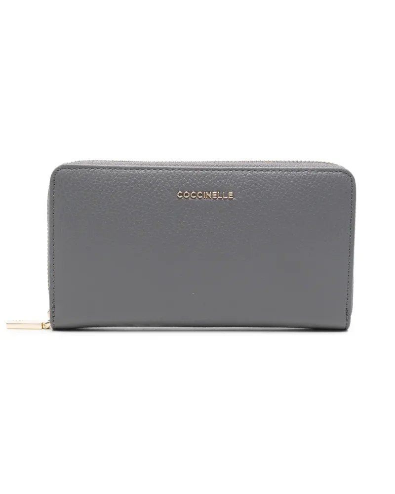Coccinelle pebbled leather wallet - Grau Grau