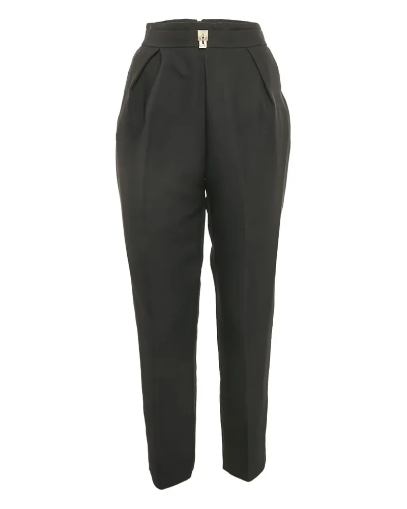 Elisabetta Franchi Hose mit Faltendetail - Schwarz Schwarz
