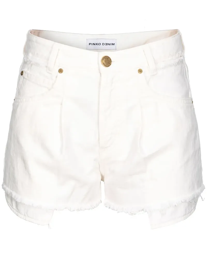 Pinko Shorts mit hohem Bund - Weiß Weiß