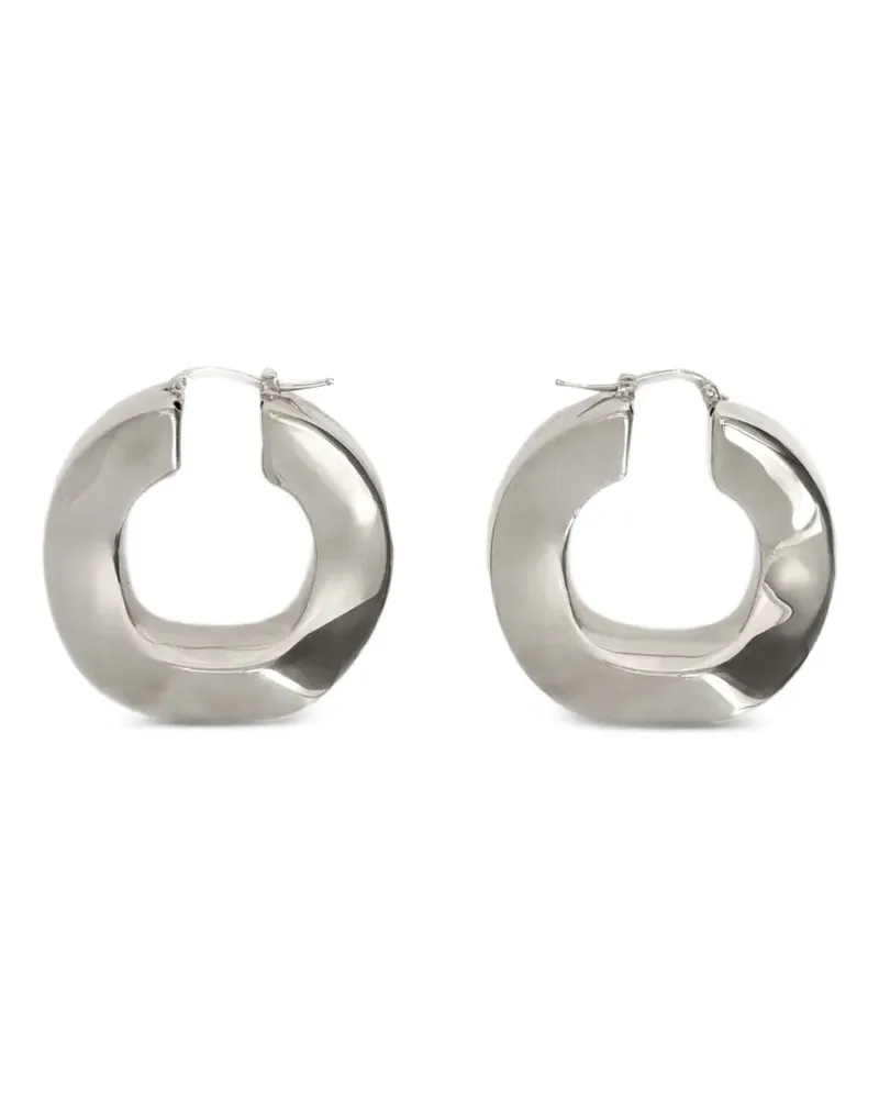 Jil Sander Klassische Creolen - Silber Silber