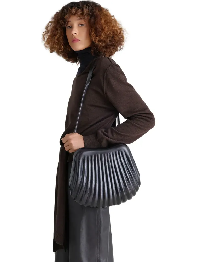 Christophe Lemaire Carlos Schultertasche - Schwarz Schwarz