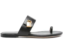 Sandalen mit Schloss - Schwarz