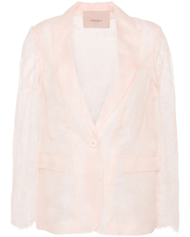 Twin-Set Einreihiger Blazer Rosa