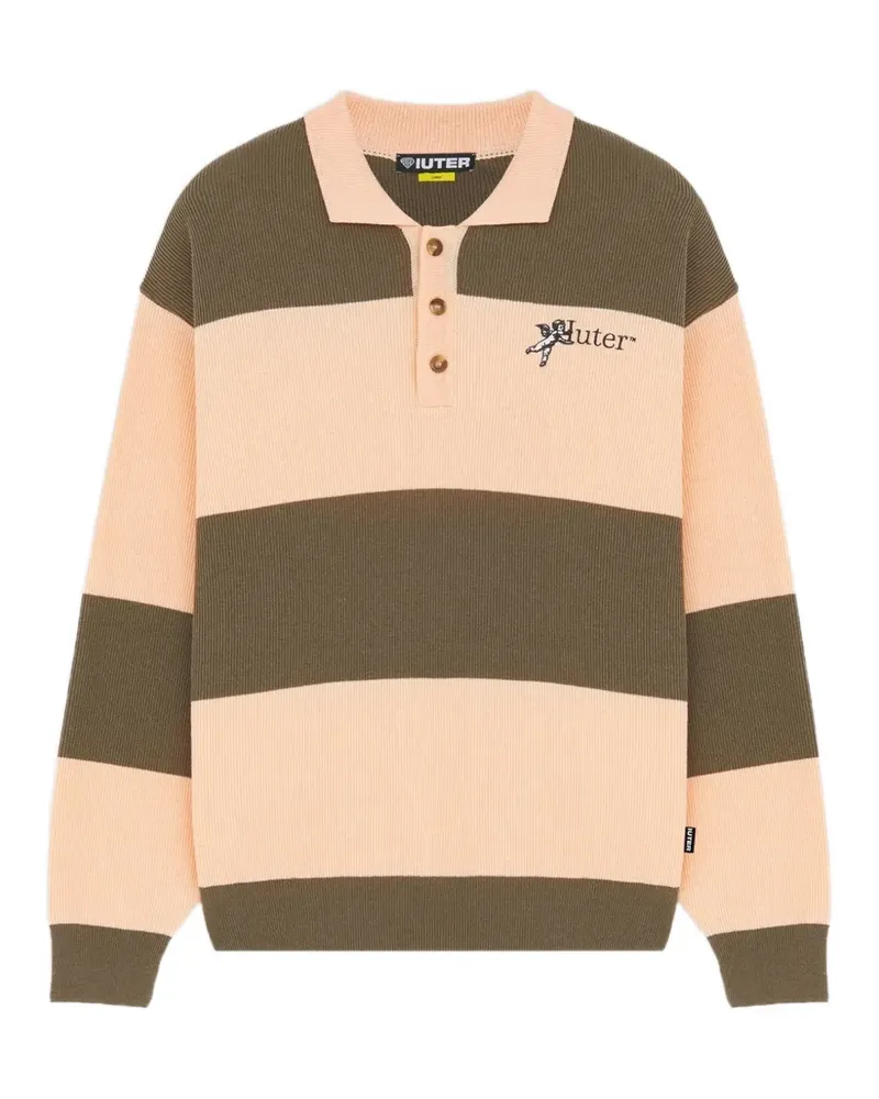 Iuter Souls striped knit polo - Nude Nude