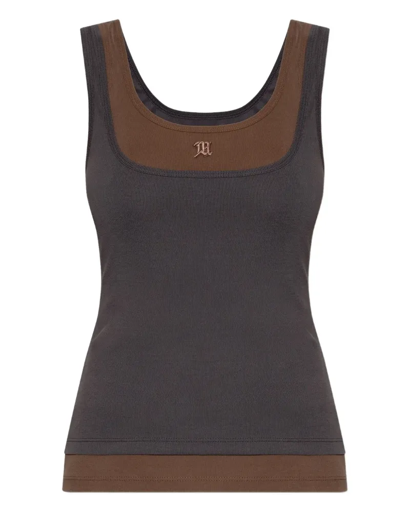 MISBHV Tanktop im Layering-Look - Grau Grau