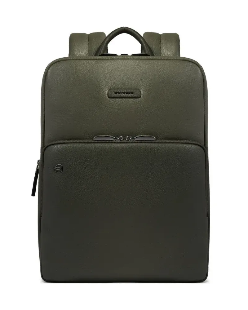 Piquadro Erweiterbarer Rucksack mit strukturierter Struktur - Grün Grün