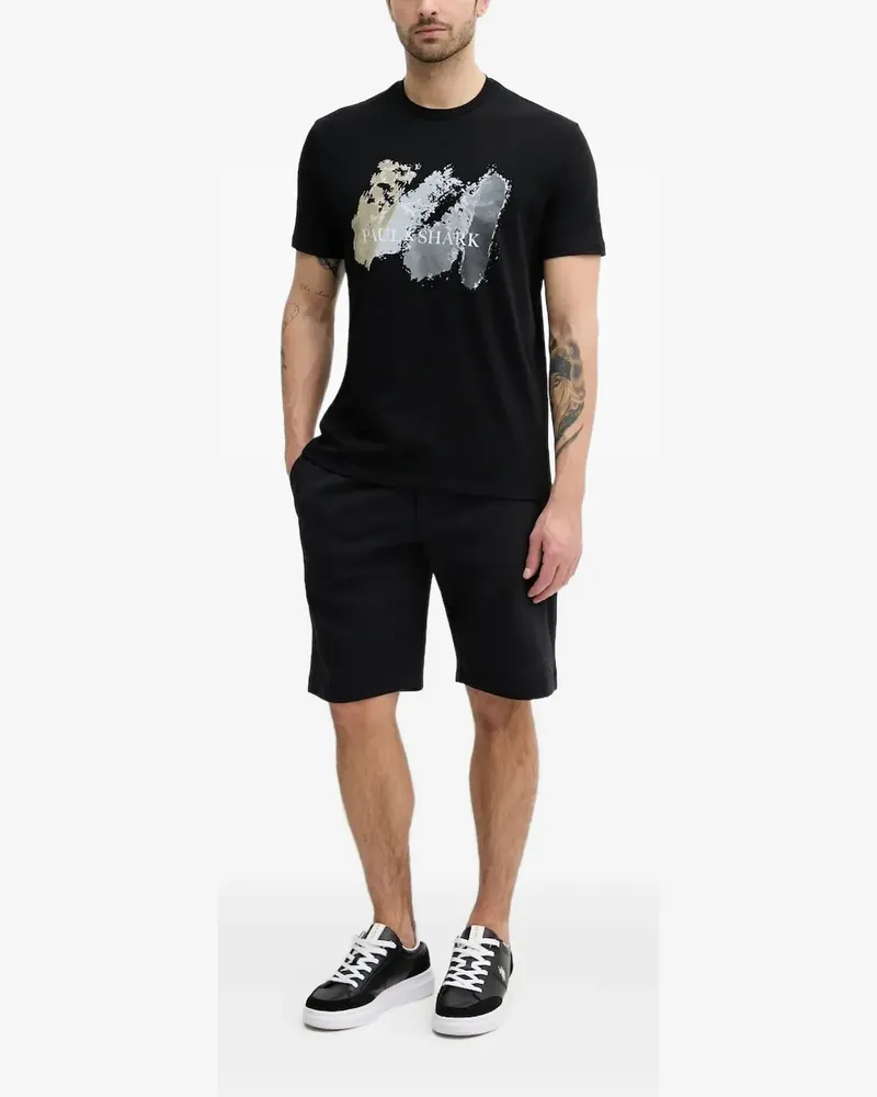 Paul & Shark T-Shirt mit Logo - Schwarz Schwarz
