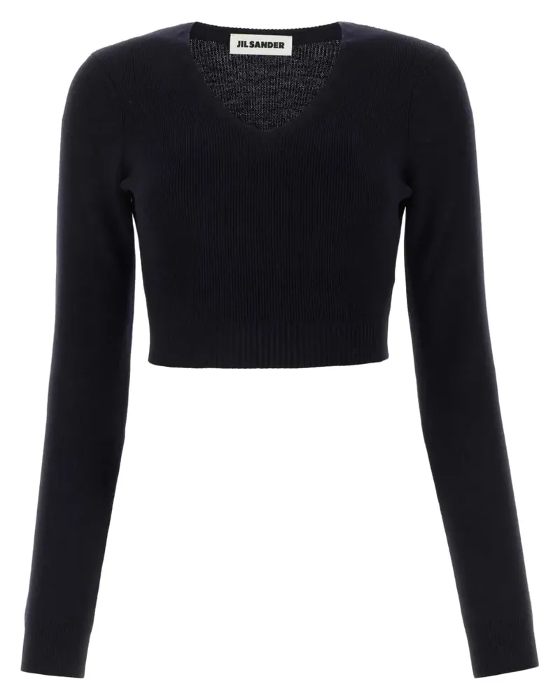 Jil Sander Cropped-Pullover - Blau Blau