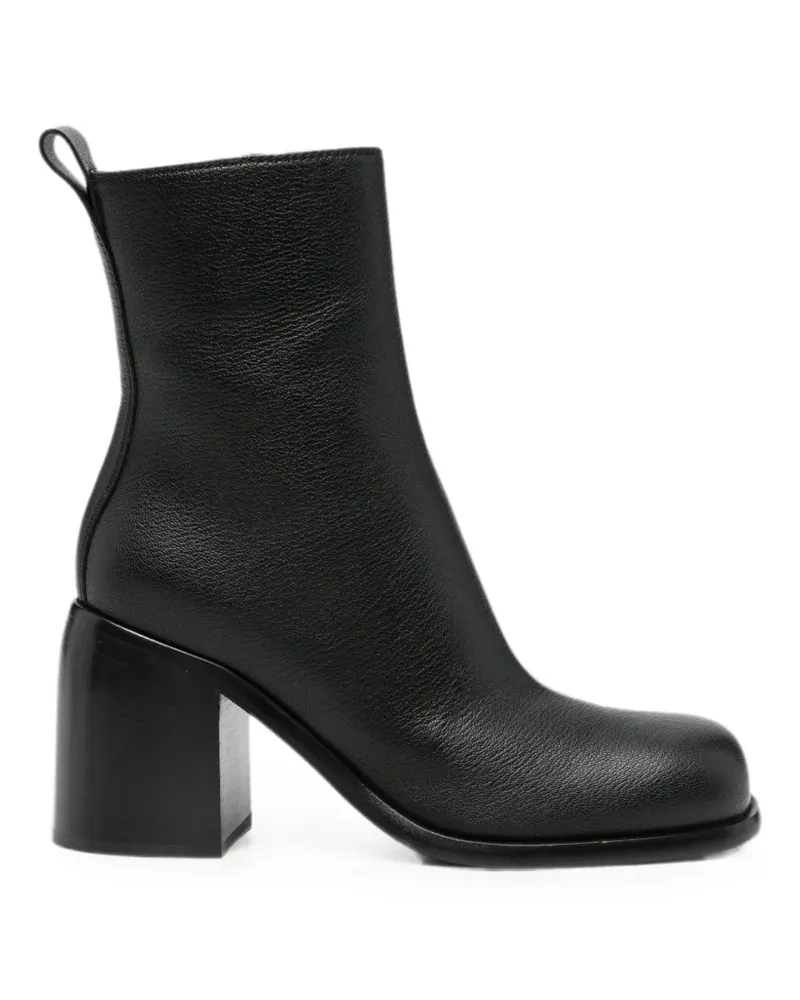 Sergio Rossi square-toe block-heel ankle boots - Schwarz Schwarz