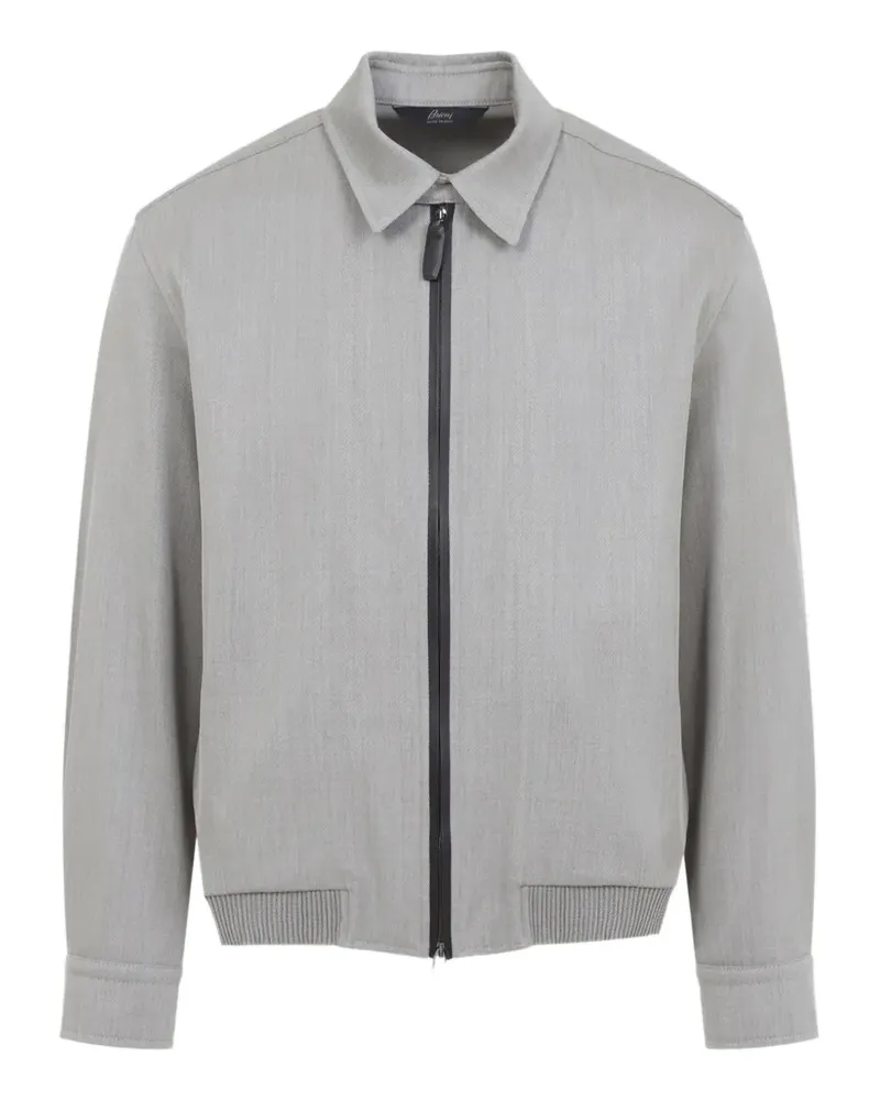 Brioni Iride zip-up wool jacket - Grau Grau