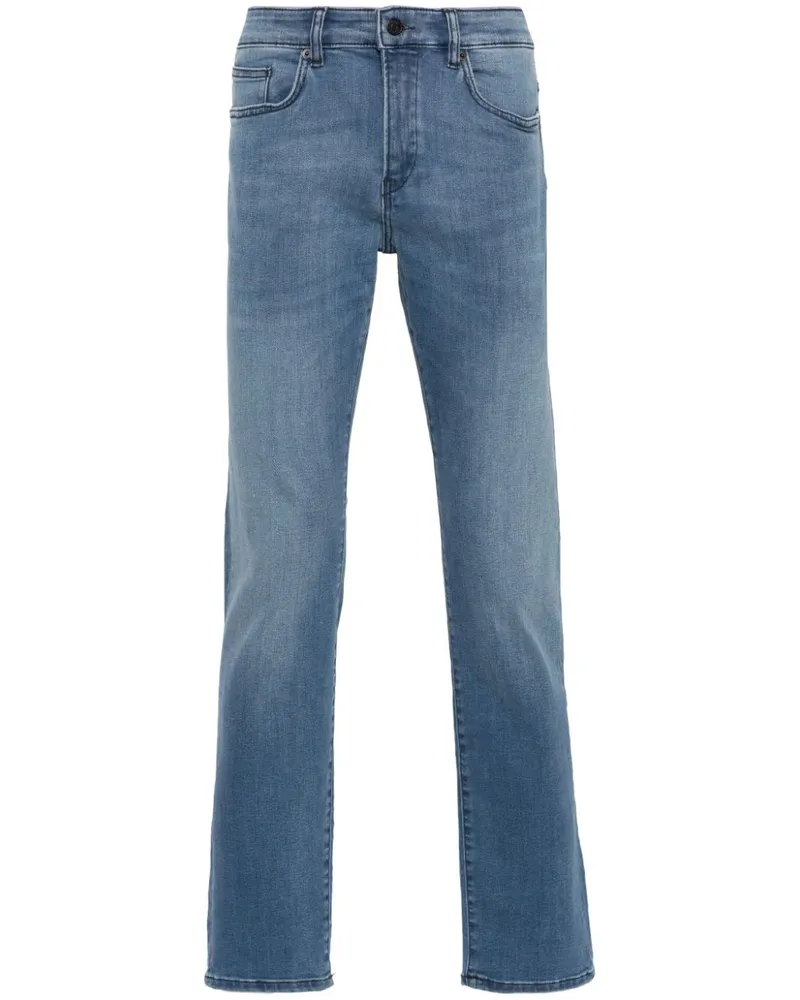 HUGO BOSS Halbhohe Straight-Leg-Jeans - Blau Blau