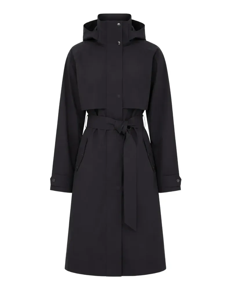 The Upside James hooded trench coat - Schwarz Schwarz