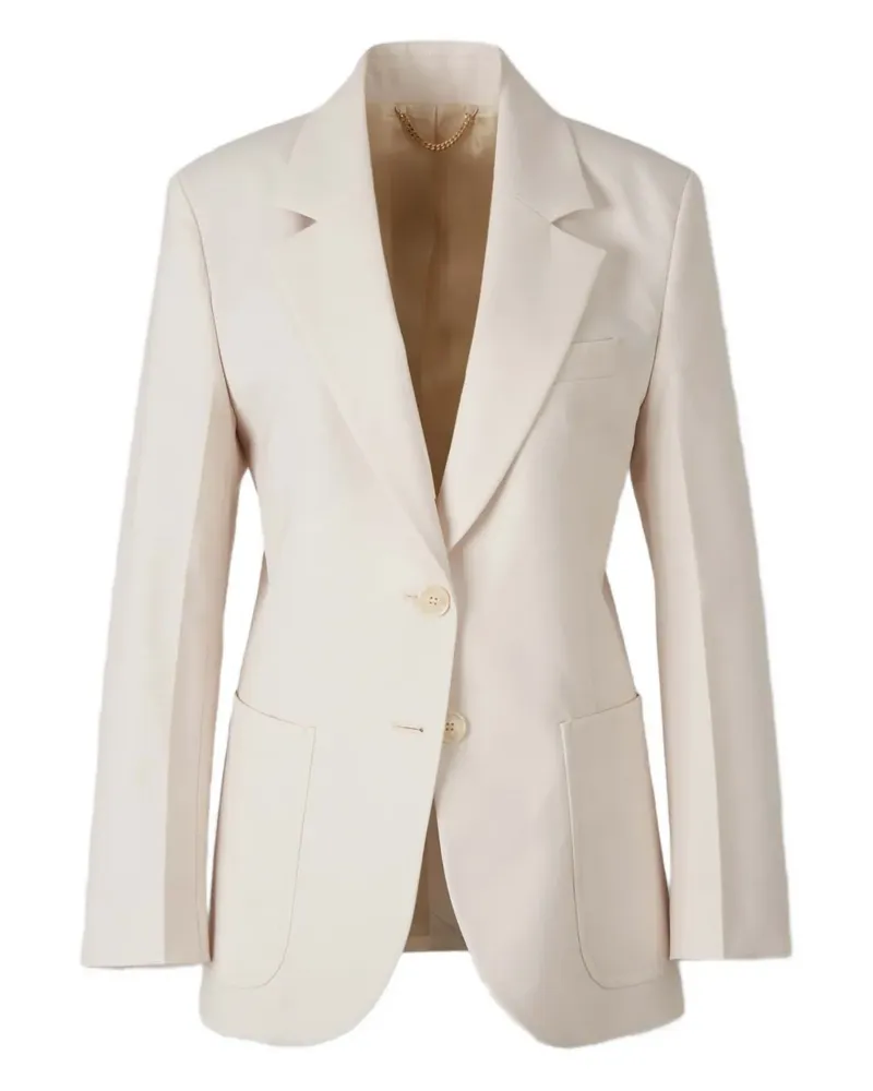 Victoria Beckham side-pocket buttoned blazer - Nude Nude