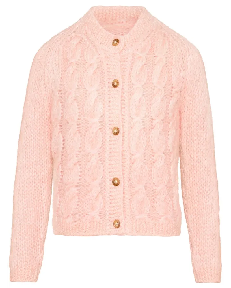Maison Margiela Cardigan mit Zopfmuster - Rosa Rosa
