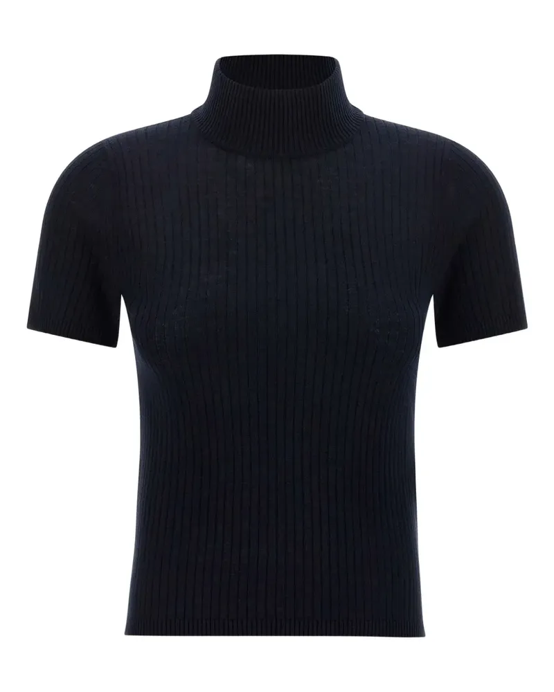 Max Mara Gerippter Janagy Stehkragen-Pullover - Blau Blau