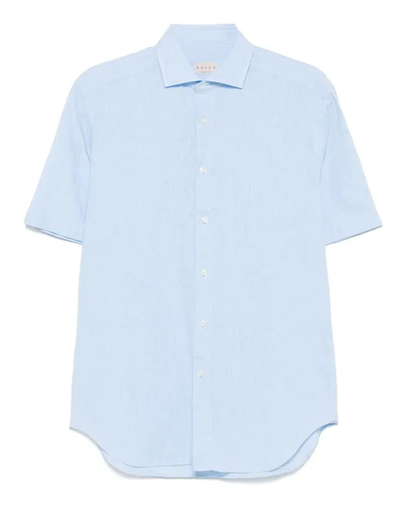 XACUS Hemd aus Slub - Blau Blau