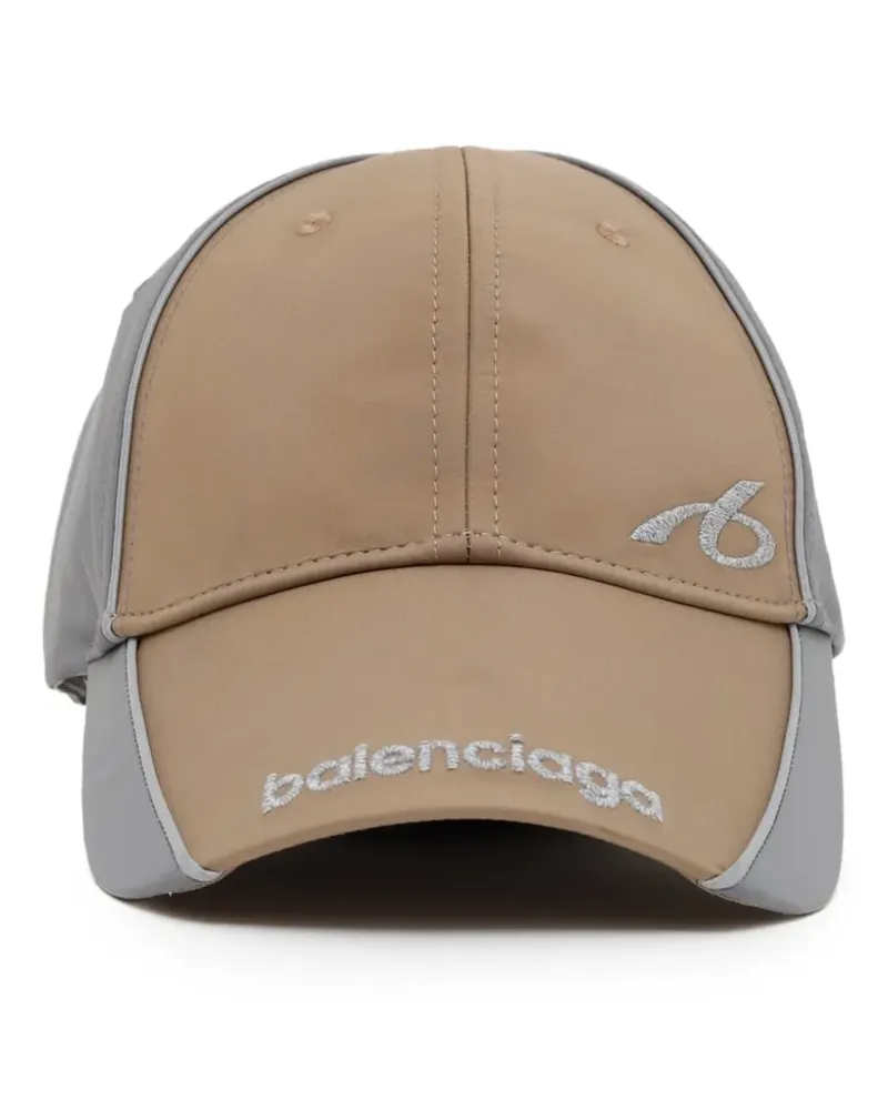 Balenciaga reflective-panel baseball cap - Nude Nude