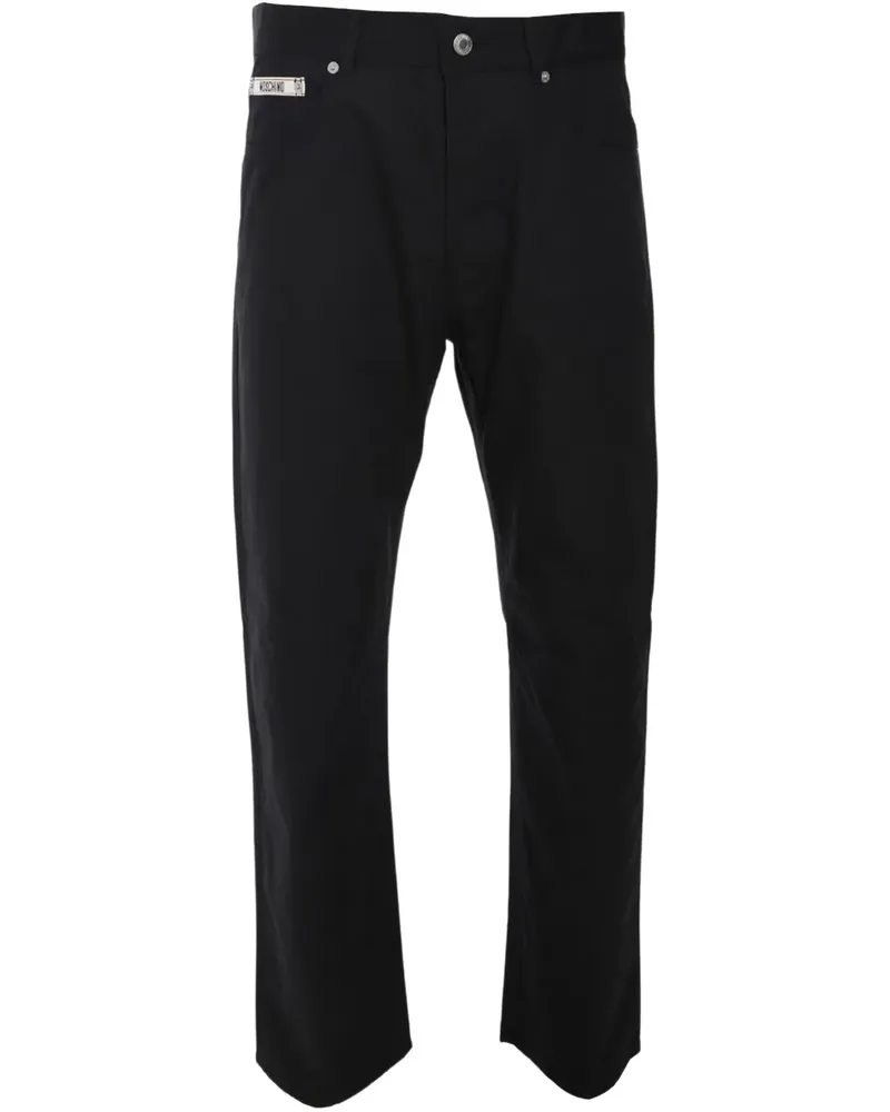 Moschino Hose mit geradem Bein Schwarz