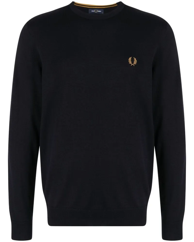 Fred Perry Pullover mit Logo-Stickerei - Blau Blau
