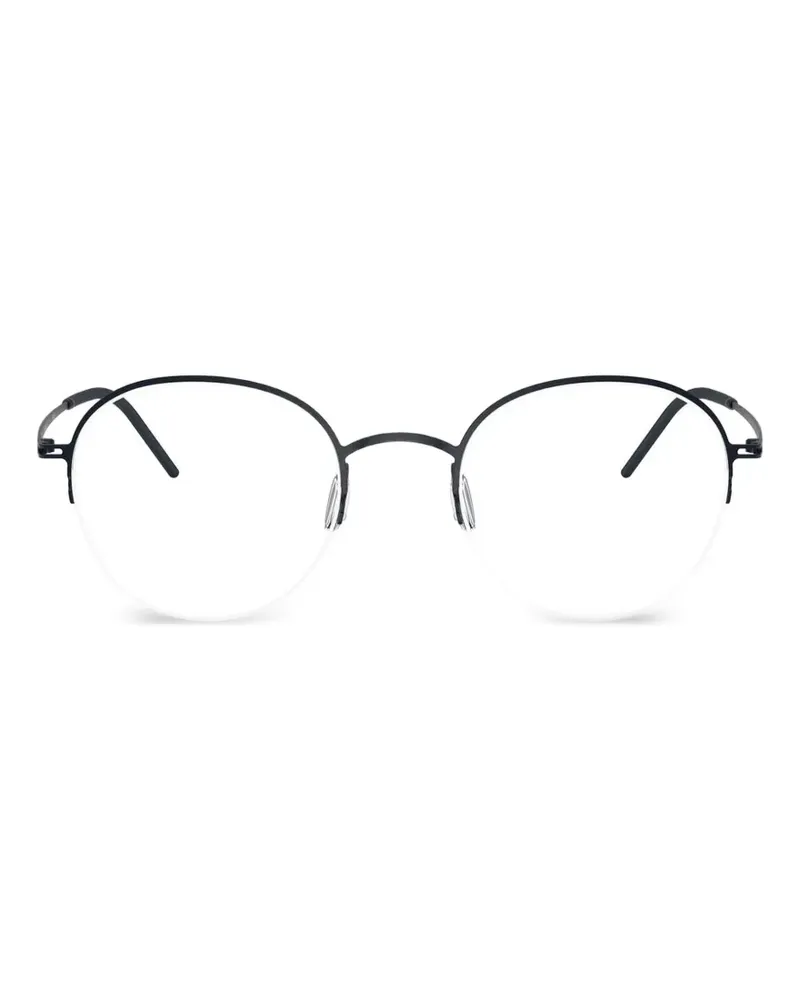 Giorgio Armani Zweifarbige Brille mit rundem Gestell - Blau Blau