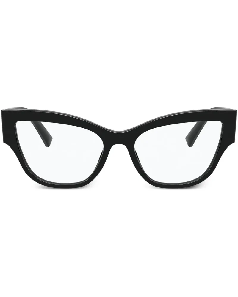 Dolce & Gabbana Brille mit Logo-Print - Schwarz Schwarz